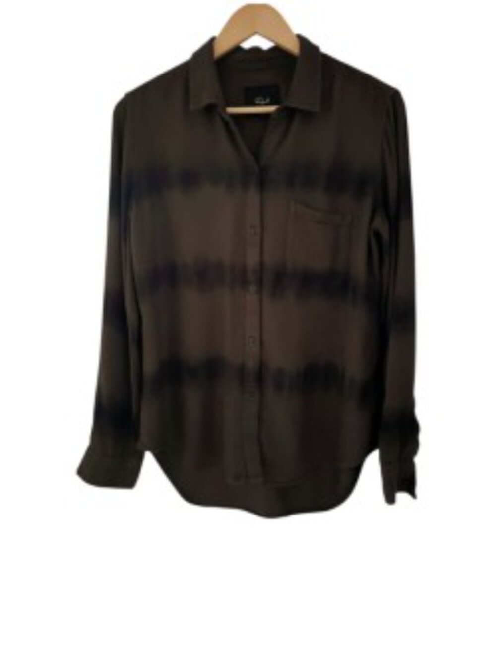 Rails Hunter Olive Black Waves Button Down Shirt Small - Picture 2 of 5
